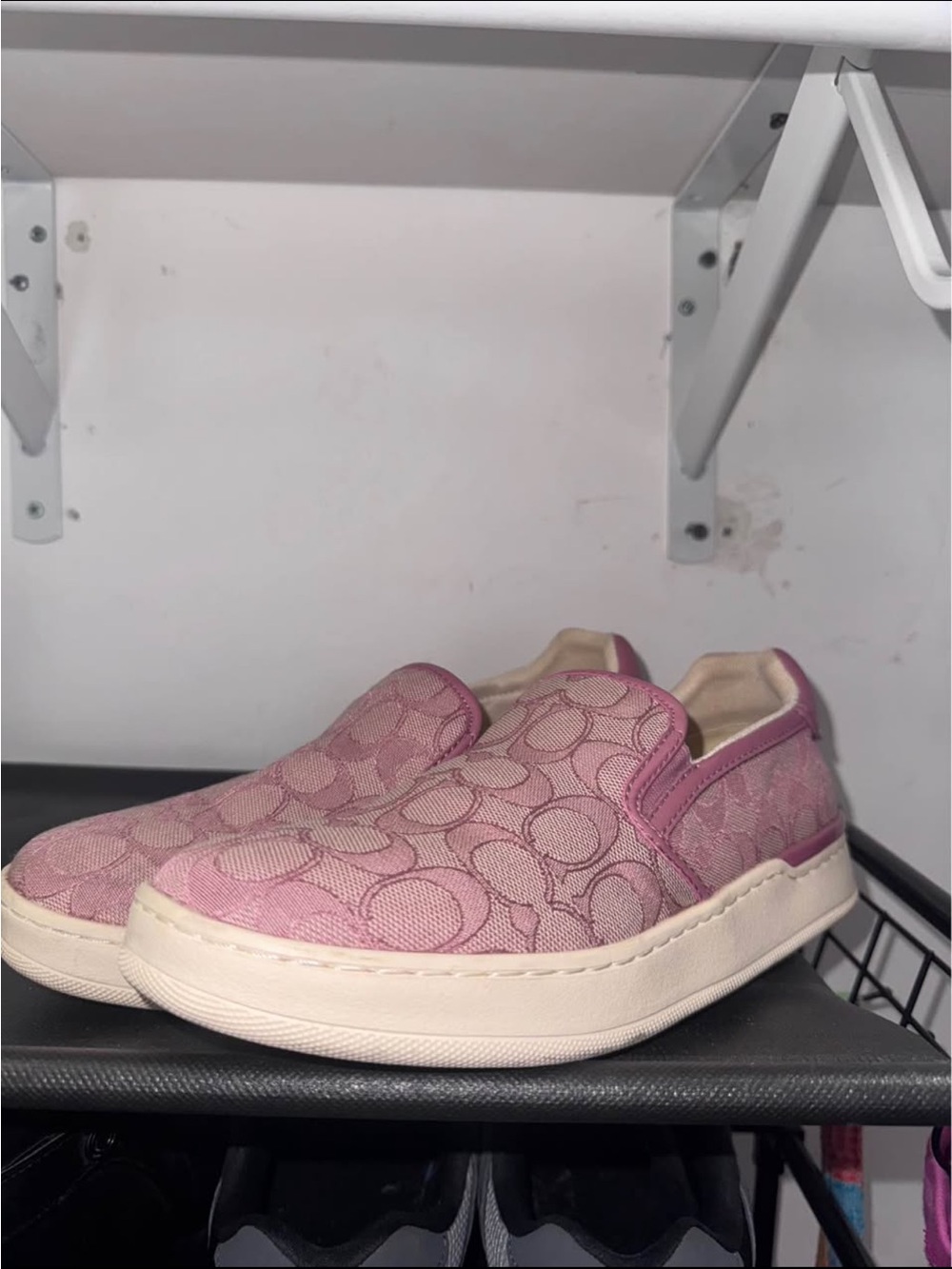 Coach Pink Canvas Slip-On Shoe